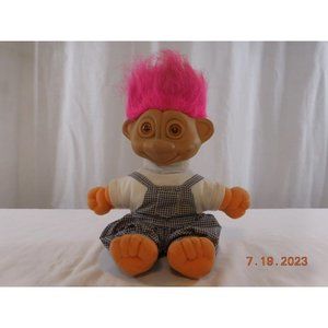 Soma Glow Troll Doll Brown Eyes and Pink Hair 11” Vintage 1992  Lights up‎ Works